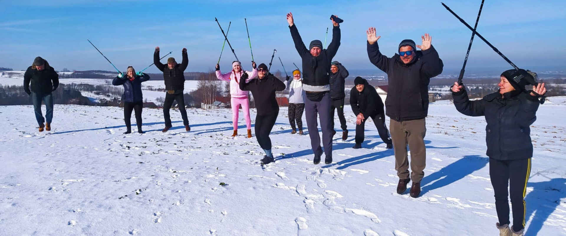 Uczestnicy wyjazdu na nartach